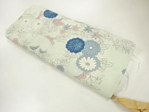 アンティーク　草花模様羽織洗い張り